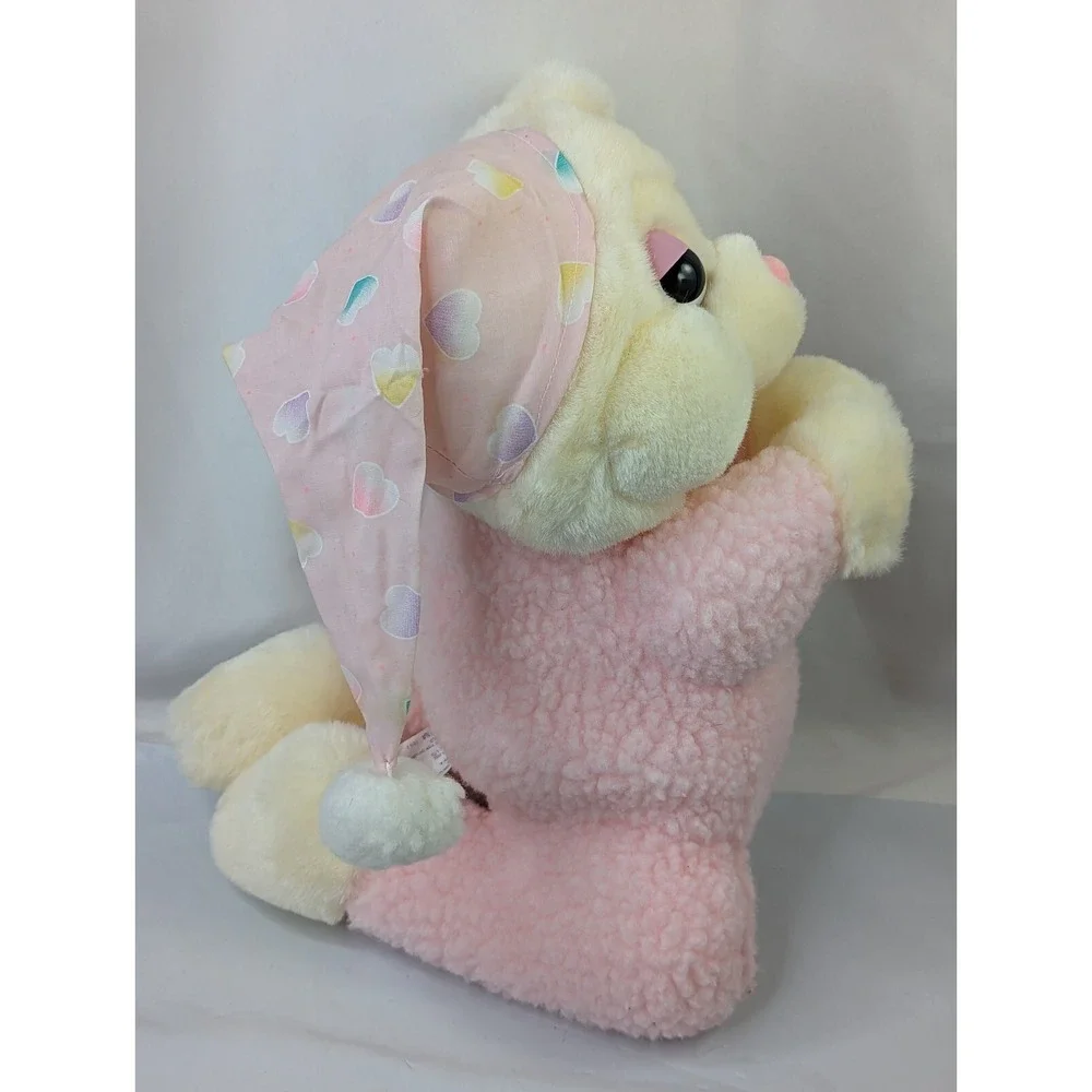 Prayer Bear Plush Cream Pink Sherpa 12 Inch Heart Cap‎ Tb Trading Co Stuffed